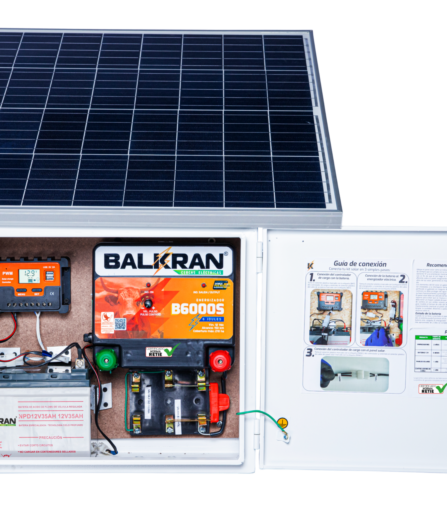 Kit Solar Cerca – Impulsor Solar B6000S 150 Km 180 Ha- Marca BALKRAN Incluye envío!