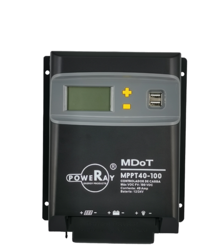MPPT40-100-SERIE MDoT-Controlador De Carga MPPT 40 Amp 100 Voc 12/24 Dcv. Incluye envío.