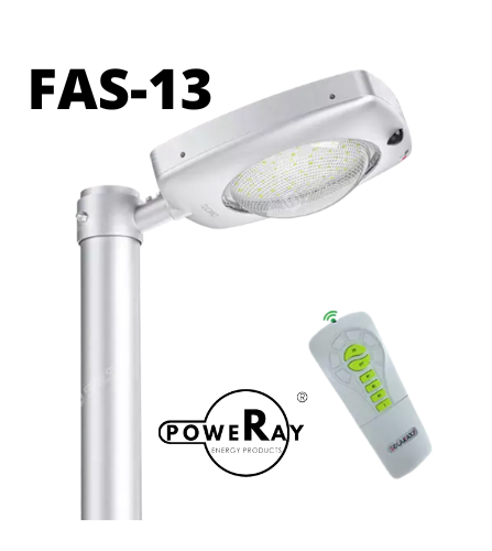 FAS-13 Luminaria Solar Integrada 30 W con sensor de movimiento. Luz cálida. Incluye Envío.